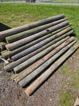 Treated fence posts, 7ft, 4-5in, bid x 47