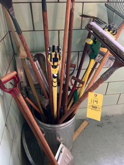 Yard Tools, Brooms, Trash Can