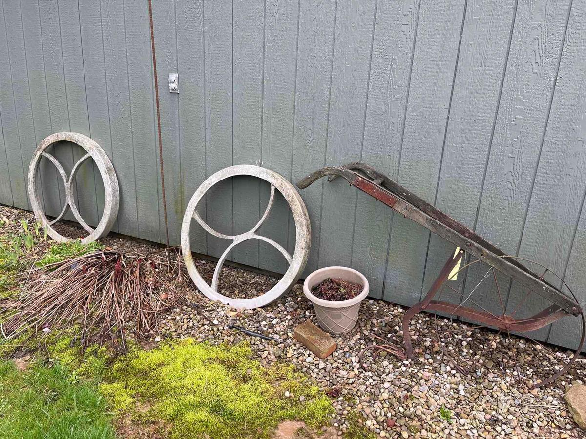 Metal wagon wheels,Cultivator,