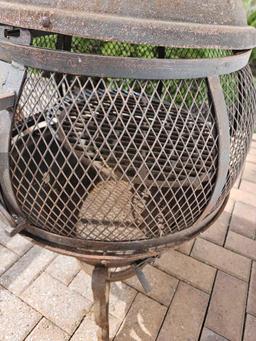 Round Metal Outdoor Fireplace