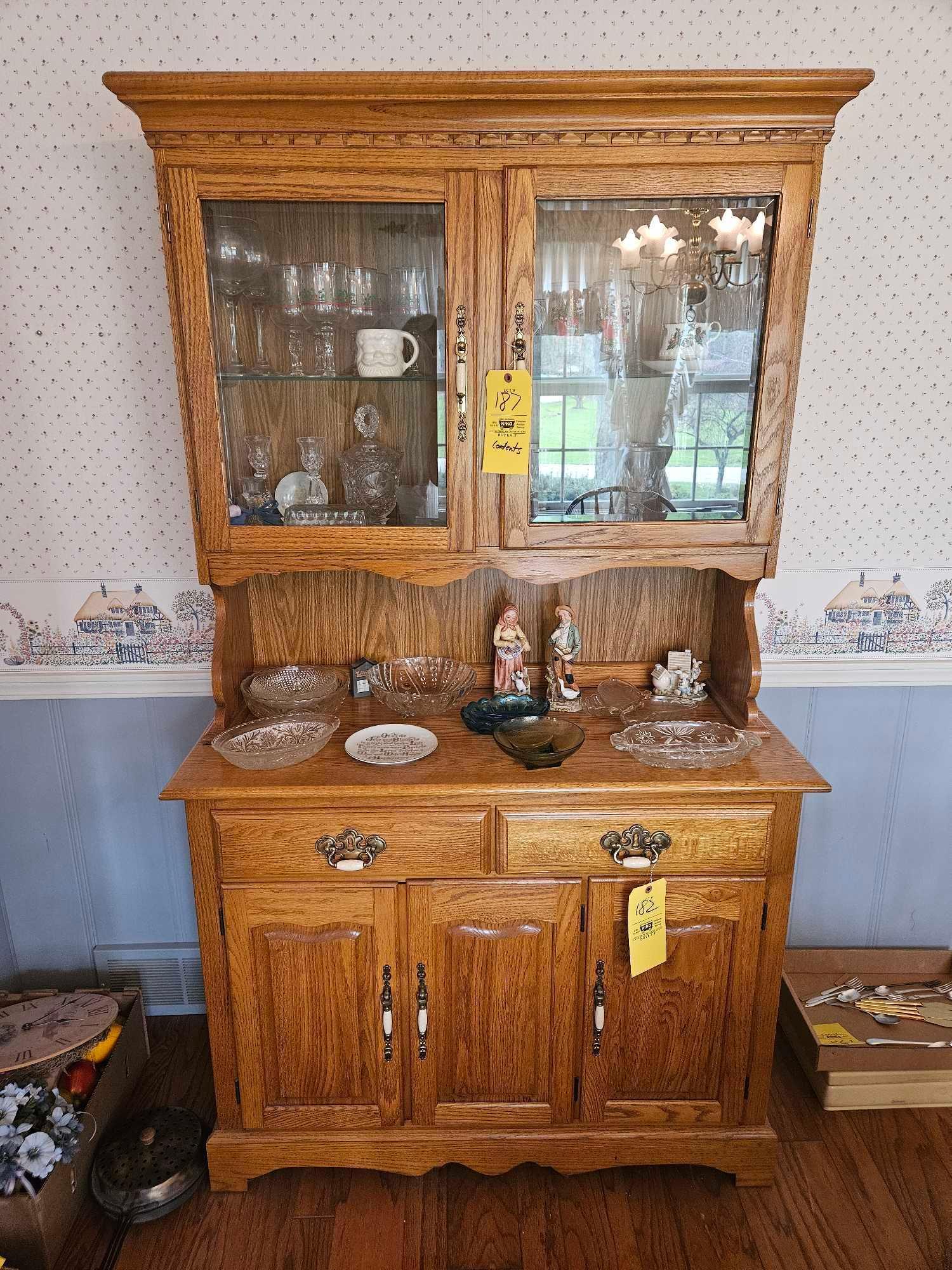 Solid Oak Hutch by Cochrane Furniture - Nice