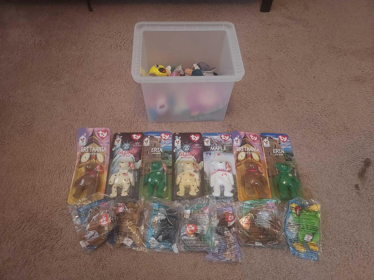 Assortment of McDonald's Toys & Ty Bears