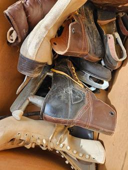 Vintage Boxing Gloves & Ice Skates