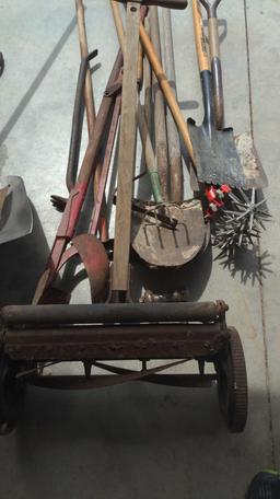 Yard Tools Shovels rakes saw rotary mower and more