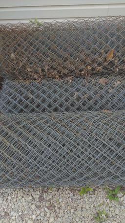 Large lot of fencing and metal wire rolls