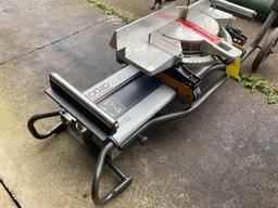 Delta miter saw with Rigid portable work stand