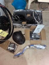 bicycle parts and helmet
