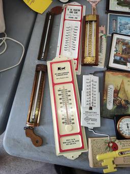 Advertising Thermometers Metal, Plastic, Tin, Silhouette