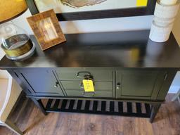 Liberty Furniture dark wood finish server, 2 doors and 2 drawers