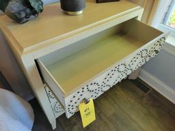 Decorative 3 drawer night stand with nail head trim