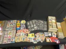 Large assortment lot of baseball and military cards, full decks, retro reprints