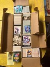 6 boxs of Fleer 90s era NFL trading cards