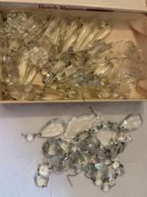 Cigar box of crystals for lamps/chandelier