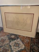 Three Graces signed & numbered print in matted frame