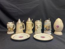 Collectible Hall Of Fame Pro Football Beer Steins & Plates