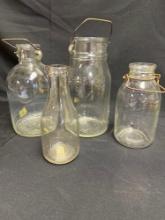 Geo. E Lucas Massillon Ohio Milk bottle, early glass bottles