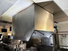 Large Stainless Hood with Roof Vent