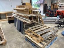 Wood Racking and Assortment of Wood - Pallets