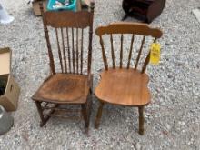 Wood Rocking Chair and Chair