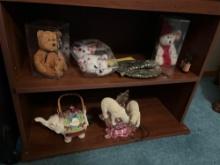 Beanie Babies with decor items