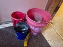 3 Small Buckets of tooling and hi speed metal