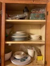 Contents of Kitchen Cabinets - Glassware, Cookware, Milkglass, Figurines, Cookie Jars, & Kitchenware