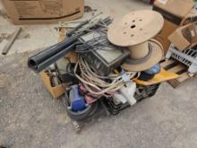 (Item off site - 1/4 mile from Auction Barn) Pallet of Wiring, Belts, Power Washer Parts,