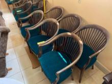 (6) Wooden Armchairs