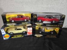 4 American Muscle Ertle Collection 1/18 Scale Diecast Cars