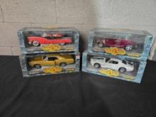 4 American Muscle Ertle Collection 1/18 Scale Diecast Cars