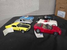 6 Franklin Mint Diecast Cars