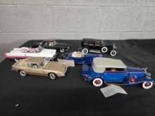 6 Franklin Mint Diecast Cars