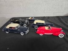 5 Danbury Mint Diecast Cars