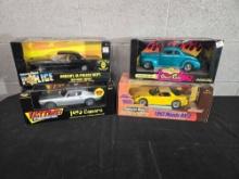 4 American Muscle Ertle Collection 1/18 Scale Diecast Cars