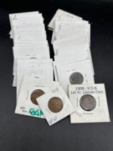 43 pc Indian cent and other coin collection
