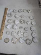 30 Pocket Watches Watch Faces Dials Mostly Porcelain