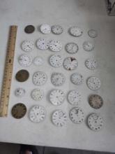 30 Pocket Watches Watch Faces Dials Mostly Porcelain