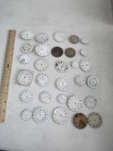 30 Pocket Watches Watch Faces Dials Mostly Porcelain