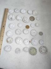 30 Pocket Watches Watch Faces Dials Mostly Porcelain