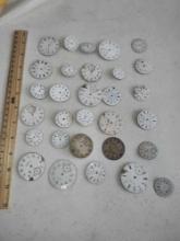 30 Pocket Watches Watch Faces Dials Mostly Porcelain