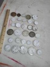 30 Pocket Watches Watch Faces Dials Mostly Porcelain