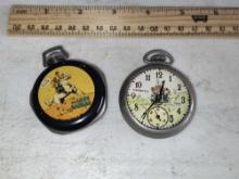 Lone Ranger Pocket Watch, Toonerville Folks Missing Crystal