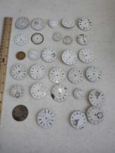 30 Pocket Watches Watch Faces Dials Mostly Porcelain