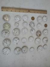 30 Pocket Watches Watch Faces Dials Mostly Porcelain