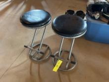 2 metal stools