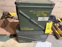 metal ammo cans, 25mm & 40 mm (2)