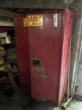 Flammable Cabinet on Casters with Contents