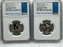 2020s Graded First Day Issue Quarters PF69 Ultra Cameo bid x 2