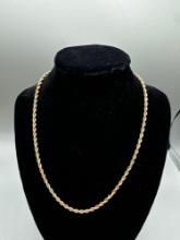 14k Gold 3 Tone Necklace 17.5 inches long 9.8 DWT