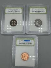 encapsulated Lincoln Head Cents & Jefferson Nickel